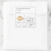 薬用人参ハーブ茶ラベル スクエアシール (バッグ)