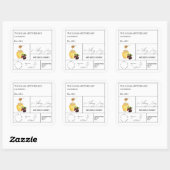 薬用桑の子入り蜂蜜ラベル スクエアシール (シート)