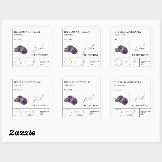 薬用梅ラベル スクエアシール (シート)