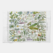 薬用植物と花byアドルフ・ミロ キッチンタオル (横)