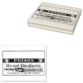 薬用毒ラベルヴィンテージゴム印 ラバースタンプ (押印)