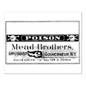 薬用毒ラベルヴィンテージゴム印 ラバースタンプ (インプリント)