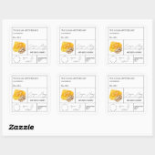 薬用生姜の根を注入した蜂蜜ラベル スクエアシール (シート)