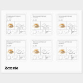 薬用生姜の根薬草茶ラベル スクエアシール (シート)