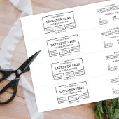 薬用素朴白黒石鹸バーラップラベル