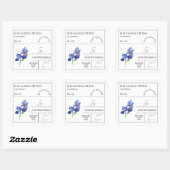 薬用虹彩香り付きキャンドルラベル スクエアシール (シート)