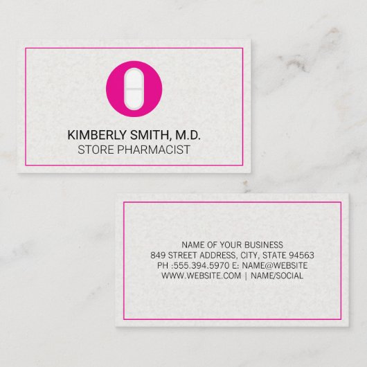 薬用錠剤 名刺 (正面/裏面)