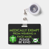 薬用顔マスクバッジから除外 バッジ (Front with Retractable)