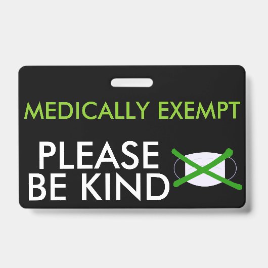 薬用顔マスクバッジから除外 バッジ (正面)