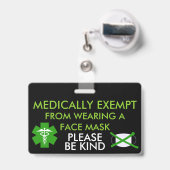 薬用顔マスクバッジから除外 バッジ (裏面（伸縮クリップ）)