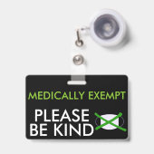 薬用顔マスクバッジから除外 バッジ (正面（伸縮クリップ）)