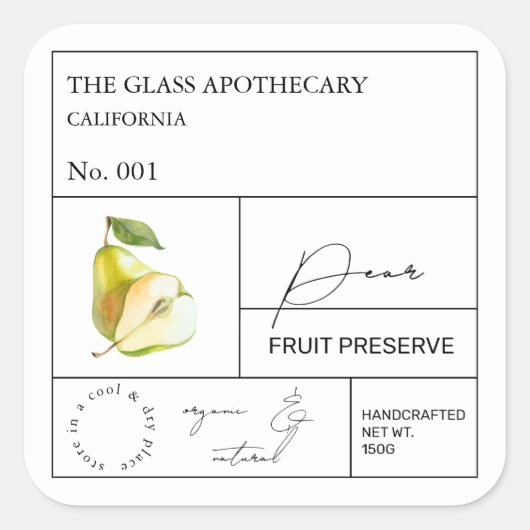 薬用Pearラベル スクエアシール (正面)