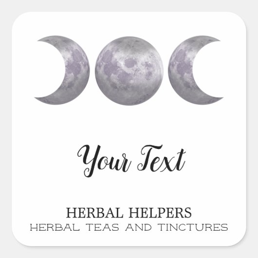 薬草のラベル スクエアシール (正面)