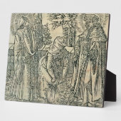 薬草を集める1534年（木版） フォトプラーク (側面)