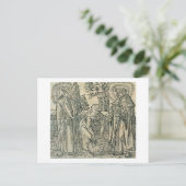 薬草を集める1534年（木版） ポストカード (スタンド正面)