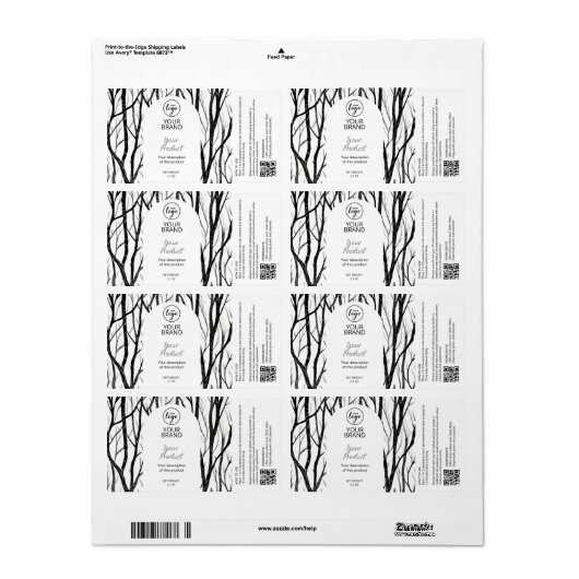 薬草茶ラベル ラベル (フルシート)