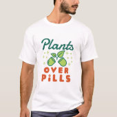 薬草薬の上の植物 Tシャツ (正面)