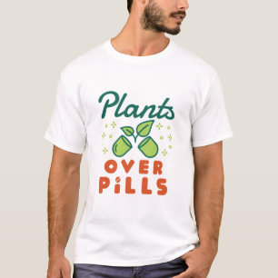 薬草薬の上の植物 Tシャツ