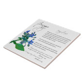 薬草:ボラージ |セラミックタイル タイル (側面)