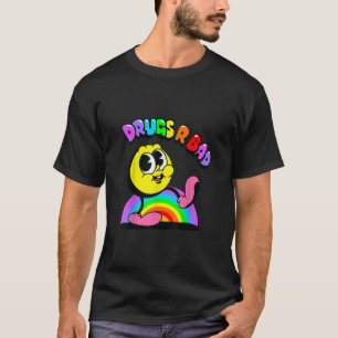 薬R悪いおもしろいアンチ薬は悪い虹 Tシャツ