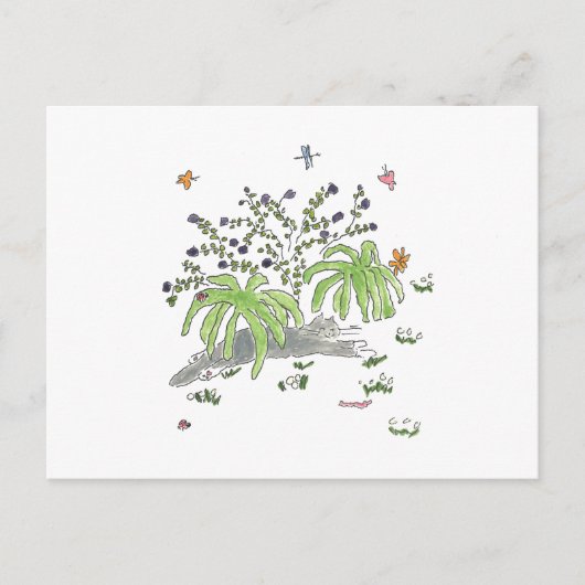 薮の下のマウイの皮 案内ポストカード (正面)