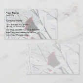 薮の美しく赤い（鳥）ショウジョウコウカンチョウはウィットをカバーしました 名刺 (正面/裏面)