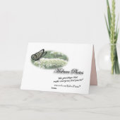 薮の鉛筆のスケッチの蝶-引き起こります カード (裏面)