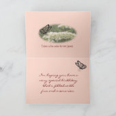 薮の鉛筆のスケッチの蝶-引き起こります カード (内部)