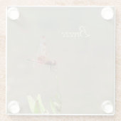 藁に乗った赤いトンボ ガラスコースター (裏面)