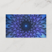 藍と紫の抽象芸術の花芸 名刺 (裏面)