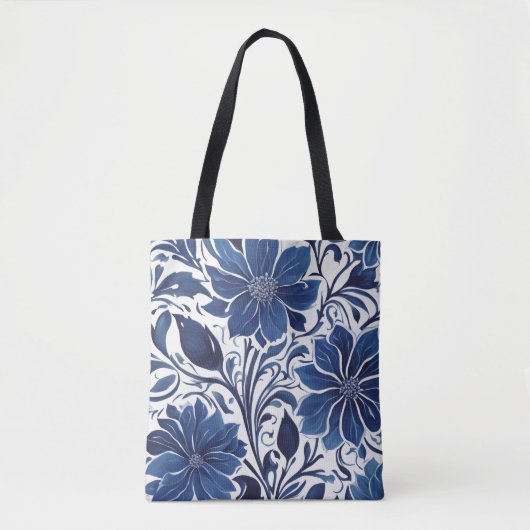 藍の花園トートバッグ トートバッグ (正面)