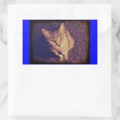 藍の要求 長方形シール (バッグ)