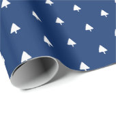 藍冬の白い木の水彩模様 ラッピングペーパー (ロールコーナー)