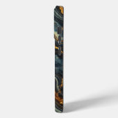 藍大理石と金色の縞模様 Case-Mate iPhoneケース (裏面 / 左)