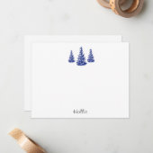 藍松樹 ノートカード (正面/裏面インサイチュ)