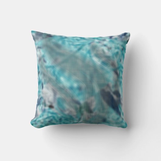 藍染み クッション (正面)