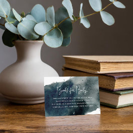 藍染め洗赤ちゃんシャワーブックリクエスト エンクロージャーカード