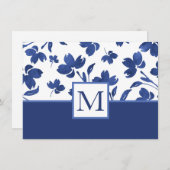 藍水色の花茎 ノートカード (正面/裏面)