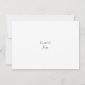 藍水色の花茎 ノートカード (裏面)