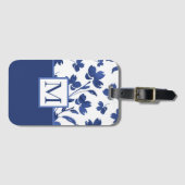 藍水色の花茎 ラゲッジタグ (正面横)