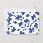 藍水色の花茎 出欠カード (裏面)