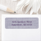 藍紫の織物リネン ラベル (インサイチュ)