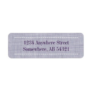 藍紫の織物リネン ラベル