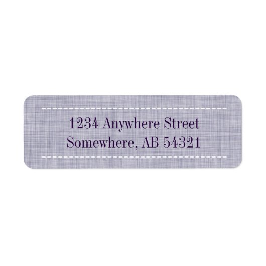 藍紫の織物リネン ラベル (正面)