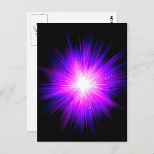 藍紫ヒーリング炎霊気神のエネルギー ポストカード (正面/裏面)