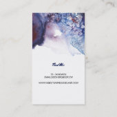 藍色および紫色の水彩画のモダンのクリエイティブ 名刺 (裏面)