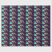 藍色で墜落 ラッピングペーパー (フラット)