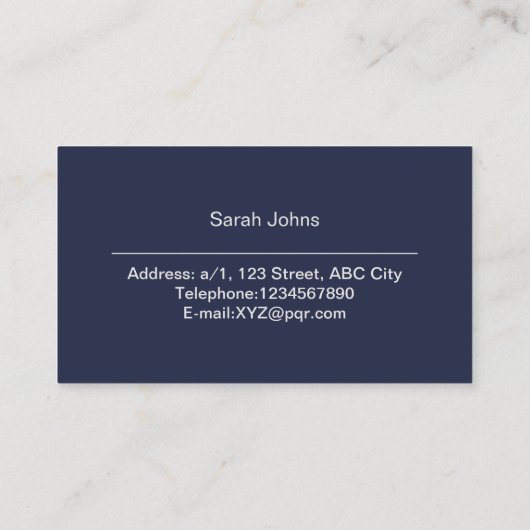 藍色のネオンは真夜中に上がりました 名刺 (裏面)