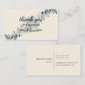 藍色のフローラヴィンテージよ 名刺 (正面/裏面)