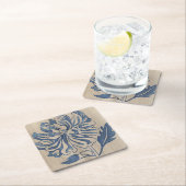 藍色のママ スクエアペーパーコースター (インサイチュ)